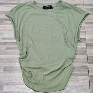 Zara Women's Sage Green Muscle Tee